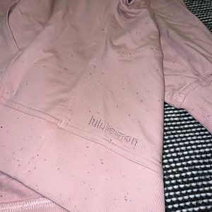 Women’s lululemon sweatshirt! Light pink, worn once, size 12!